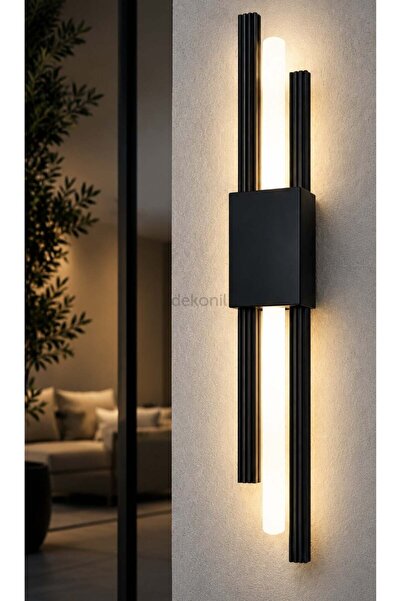 Dekonil Dekolight Kablosuz Modern Pilli ve Elektrikli Kullanılabilen Siyah LE...