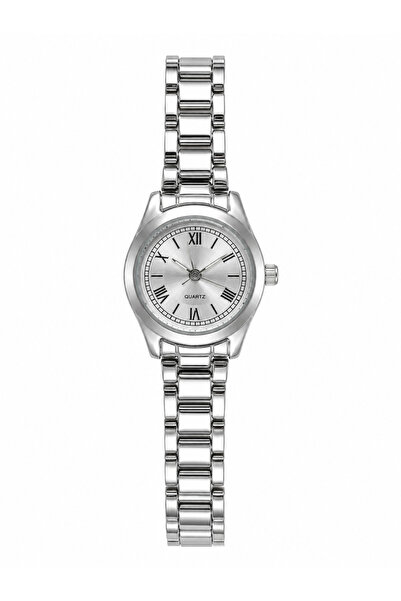 Kadın Kol Saati, Çelik Kordon, Beyaz Kadran Quartz Analog Bilek Saati