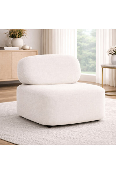 Roots Furniture كرسي أرينا الأبيض ذو اللمسات البيضاء