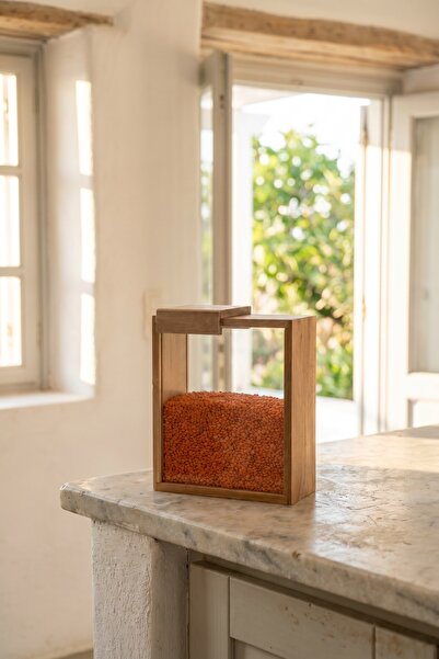 ACAR Purewood Glass Jar with Sliding Lid - 1700 ml
