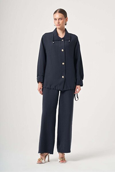 FTZ WOMEN Women's Tulipa Trouser Suit Navy Blue 31457
