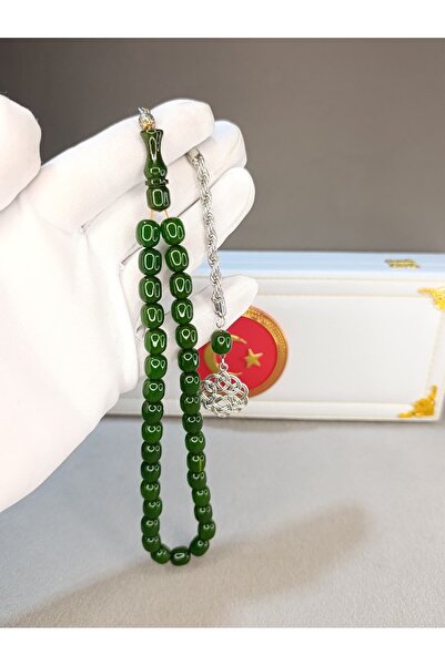 HALİL KOÇAK Green spinning amber rosary