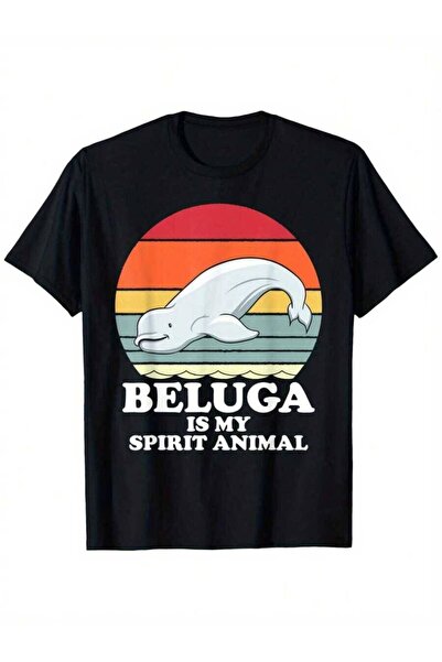 21JNRY Beluga Whale Is My Spirit Animal As Belugas Gifts T-ShirtLoose Style N...