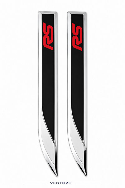 Ventoze Vehicle Side Fender Metalized Logo Emblem 15X2 cm Chrome Sporty Decor...