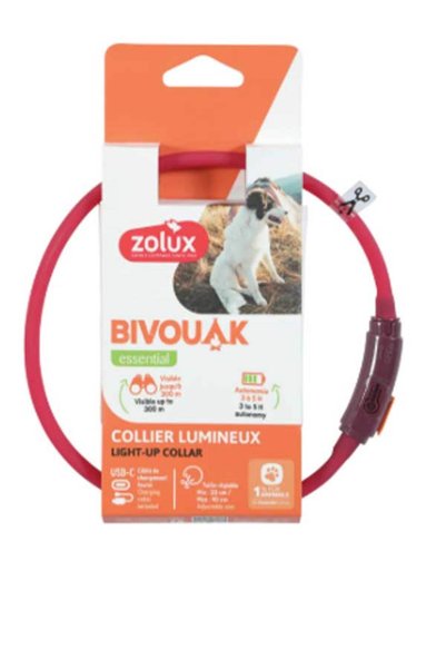 Zolux BVK Led Collar Puppy Red