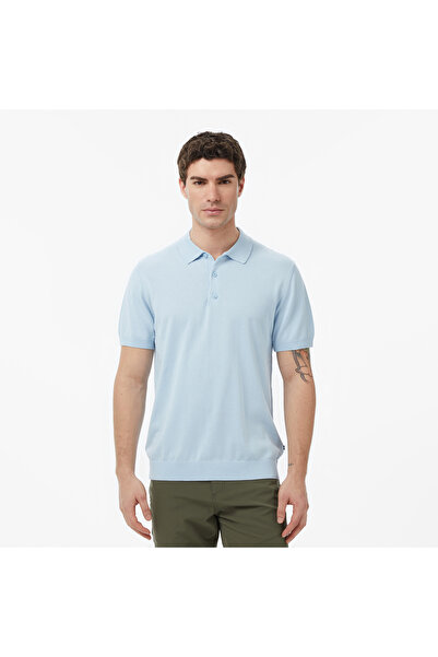 Nautica Erkek Mavi Regular Fit Kısa Kollu Triko