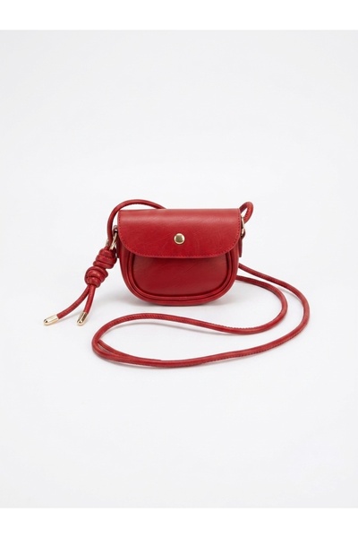 Lilivo Bags Bo Mini Size Adjustable Knot Detailed Hand and Shoulder Bag - Red