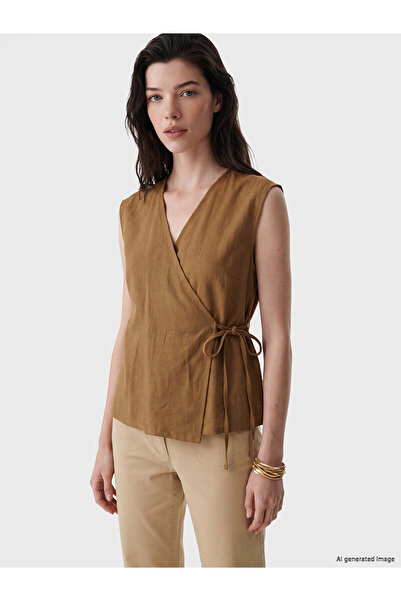 LC Waikiki Original Double-Breasted Collar Blouse