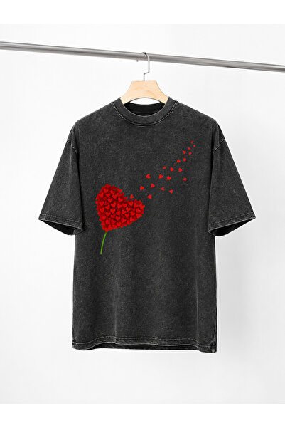 Pink Sky Unisex Oversize Vintage Washed Street Style Μόδα του δρόμου Βαμβακερ...
