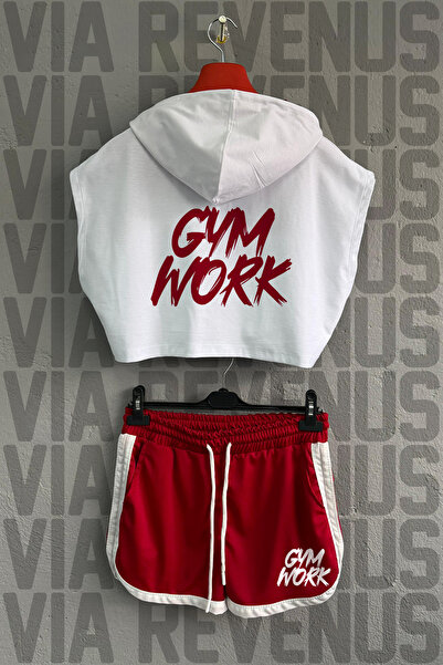 Vordevia Gym Work Printed 100% Cotton Hooded Zero Sleeve Crop and Custom Jers...