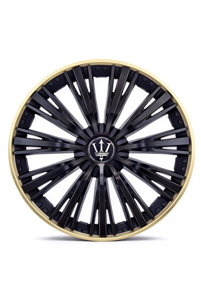 OEM Set of 4 VELAR Trident Gold/Black wheel caps, Premium multi-spoke design,...