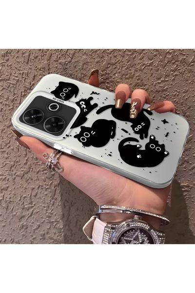 CHICASELUX Poco M6 4g Compatible High-Quality Fun Black Cat Printed Case, Cut...