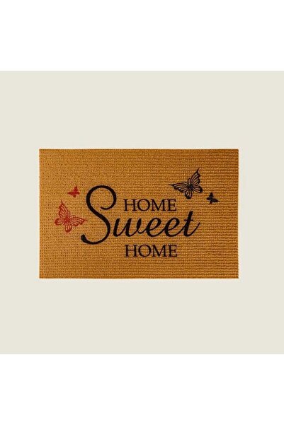 Geoguard Home Sweet Home Kapı Önü Paspası - Bej - 40x60 cm