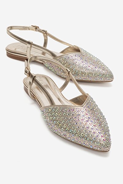 LuviShoes Sandale pentru femei REXTON Gold Stone