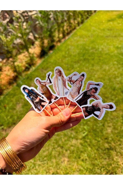 giftica sticker Giftica Yeni Manifest Doğum Günü Cupcake Süsü 6 Adet