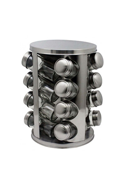 Voltz Set organizator condimente rotativ, 16 recipiente, argintiu