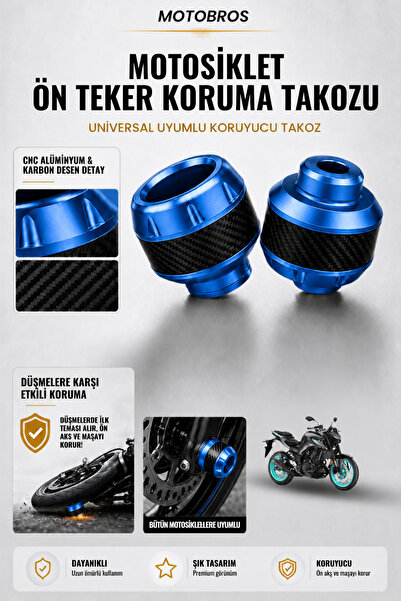 Motobros Motosiklet Aks Koruma Takozu Yamaha MT25 Uyumlu Motosiklet Ön Teker ...