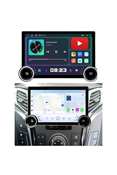 Carplayer شاشة أندرويد لسيارة هيونداي i40 موديل 2011-2019 مع مقبضين ماسيين، ت...