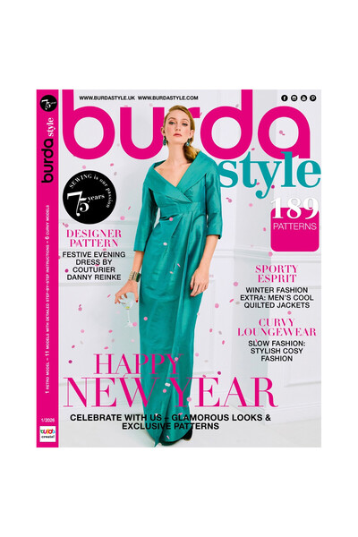 Burda Style Revista Burda Style, Ianuarie 2026, 29 modele, moda glamouroasă
