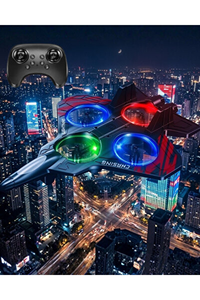 Genel Markalar Led Işıklı Oyuncak Drone Fighter Jet Tasarımlı Uzaktan Kumanda...