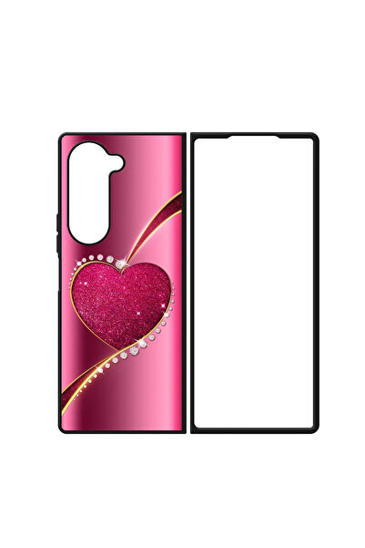4TECH Λαμπερή Καρδιά Θήκη Κινητού Τηλεφώνου Samsung Galaxy Z Fold 5