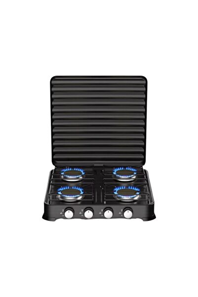 COBI SMART® Aragaz plita cu 4 ochiuri cu capac, 4x2.2 kWh, otel carbon, negru -