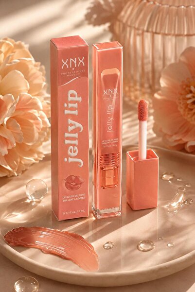 XNX Jelly Lip Gloss Oil Shine 01 Peach Glow 5 ml – Intense Shine and Hydration