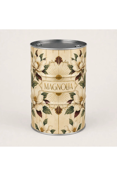 Generic Brand Masă tip butoi personalizată CISKO Magnolia – Art Deco Botanical