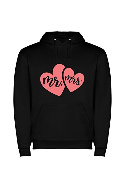 iLovePrints Love's Perfect Union Φούτερ με κουκούλα σε χρώμα Μαύρο