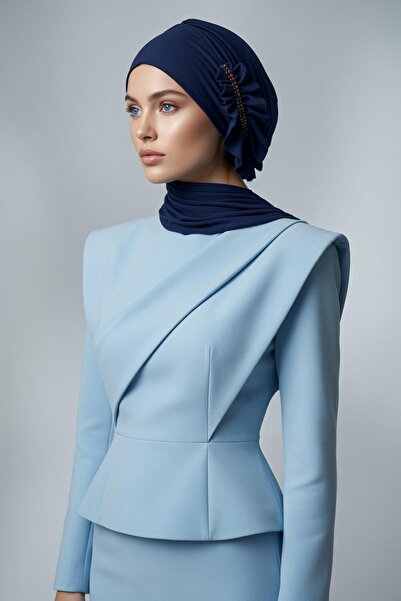 Aisha's Design Colorful Stone Accessory Jersey Ready Turban,HT-83