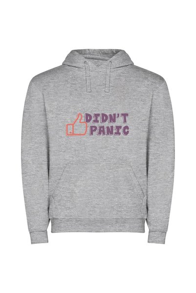 iLovePrints Panic-Free Pop Punk Φούτερ με κουκούλα σε χρώμα Γκρι