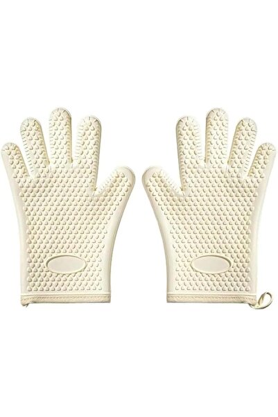 Yelajoy 2Pcs Silicone Gloves, Heat Resistant & Non-Slip Oven Five Fingers Glo...