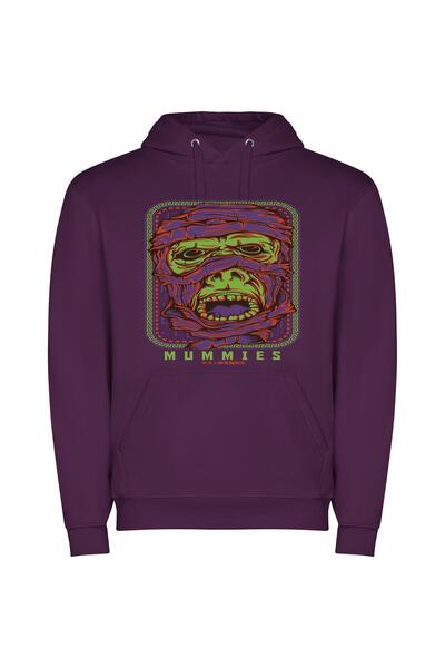 iLovePrints Neon Monster Mystique Φούτερ με κουκούλα σε χρώμα Μωβ