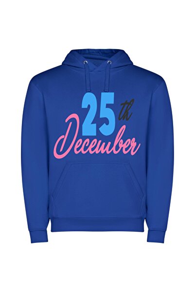 iLovePrints Festive 256 Colors Delight Φούτερ με κουκούλα σε χρώμα Μπλε
