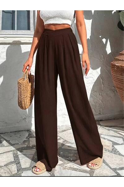 tuzu moda KADIN PANTOLONU BEL LASTİK RAHAT KADIN PANTOLONU