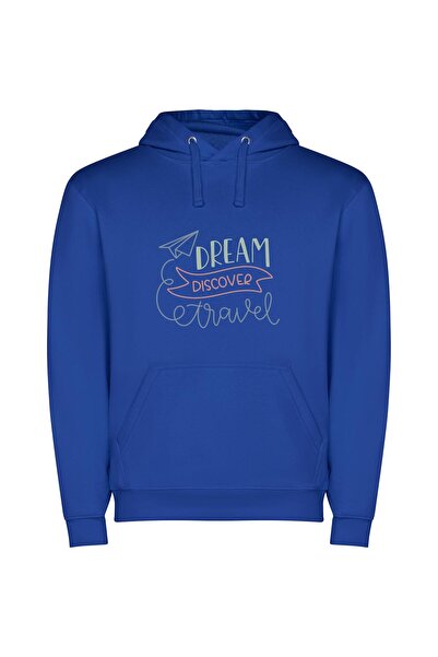 iLovePrints Dreamscape Voyage: Unleashing Wanderlust Φούτερ με κουκούλα σε χρ...