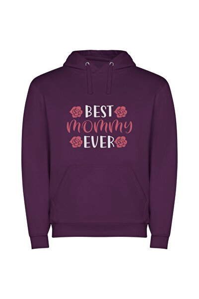 iLovePrints Mommy of the Year Φούτερ με κουκούλα σε χρώμα Μωβ