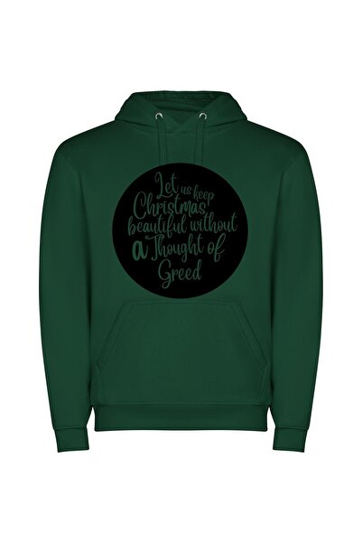 iLovePrints Greedy Elegance: Christmas Circles Φούτερ με κουκούλα σε χρώμα Πρ...