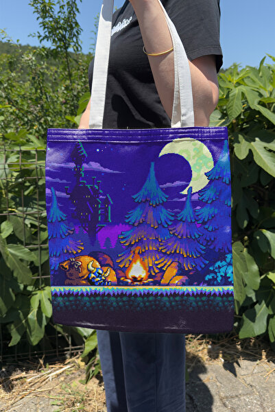 ZipZap Shovel Knight V1 Double-Sided Canvas Print Tote Bag Computer Gaming Vi...