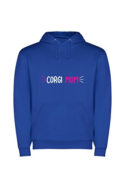iLovePrints MOM Pink Logo Magic Φούτερ με κουκούλα σε χρώμα Μπλε