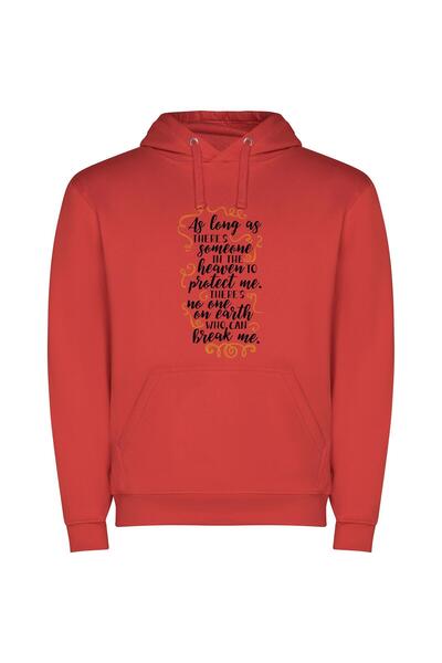 iLovePrints Heavenly Shield, Earth Unbreakable Φούτερ με κουκούλα σε χρώμα Κό...
