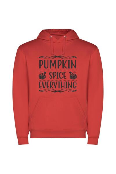 iLovePrints Pumpkin Spice Creative Elegance Φούτερ με κουκούλα σε χρώμα Κόκκινο