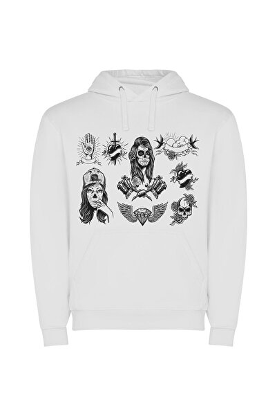 iLovePrints Ink Masterpieces: Exquisite Tattoo Art Φούτερ με κουκούλα σε χρώμ...