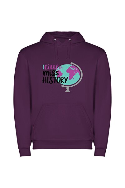 iLovePrints Miss History's Mini Globe Φούτερ με κουκούλα σε χρώμα Μωβ