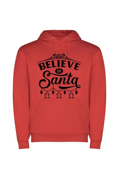 iLovePrints Santa's Timeless Message Φούτερ με κουκούλα σε χρώμα Κόκκινο