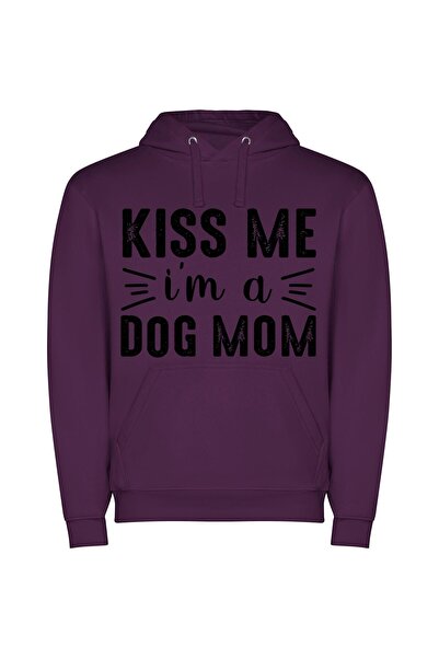 iLovePrints Pampered Pooch Portrait Φούτερ με κουκούλα σε χρώμα Μωβ