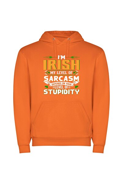iLovePrints Irish Sarcasm: Shamrocked Sophistication Φούτερ με κουκούλα σε χρ...