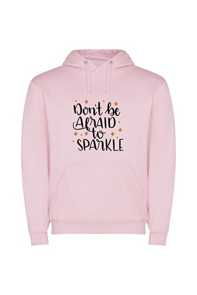 iLovePrints Sparkle, Shine, Embrace It Φούτερ με κουκούλα σε χρώμα Ροζ