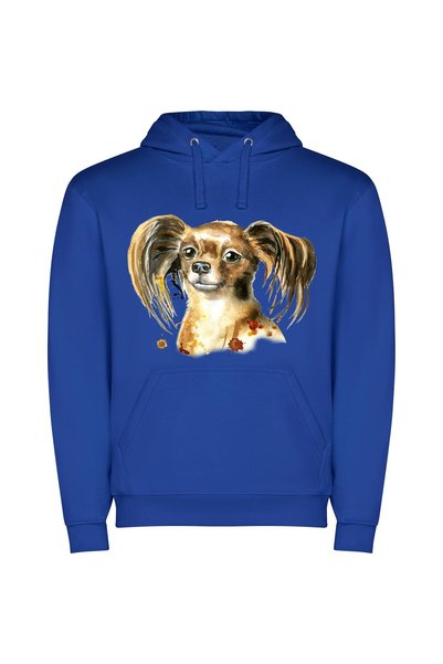 iLovePrints Fancy Furry Ears Φούτερ με κουκούλα σε χρώμα Μπλε