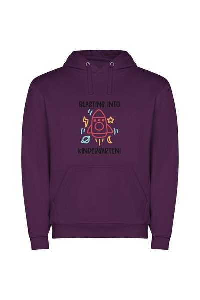 iLovePrints Cosmic Kindergarten Adventure Φούτερ με κουκούλα σε χρώμα Μωβ